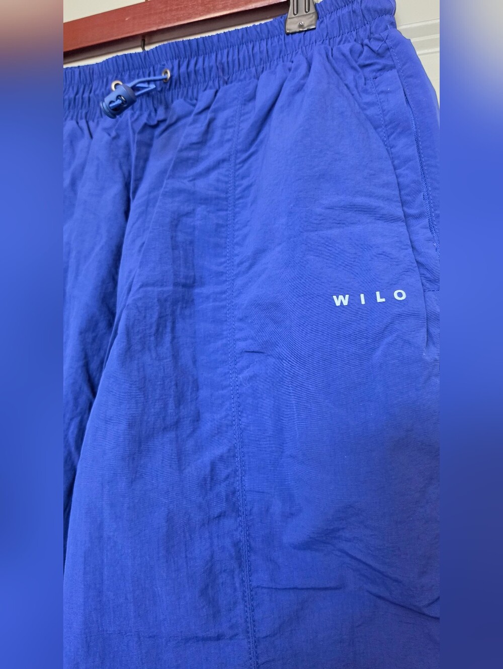 WILO The Label Blue Nylon Parachute Pants Women’s Medium Gorpcore   Pants - Picture 3 of 8